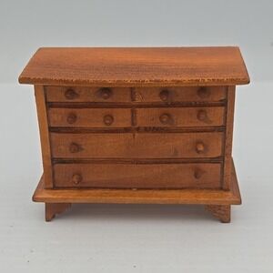 Vintage Dollhouse Miniature Chest of Drawers 1:12